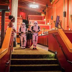Salter Mason DragonStudio Mason084 big - This May the Fourth wedding had dancing storm troopers, original art, & a killer black dress This May the Fourth wedding had dancing storm troopers, original art, & a killer black dress