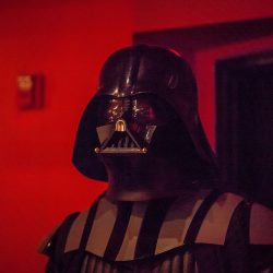 Salter Mason DragonStudio Mason091 big - This May the Fourth wedding had dancing storm troopers, original art, & a killer black dress This May the Fourth wedding had dancing storm troopers, original art, & a killer black dress