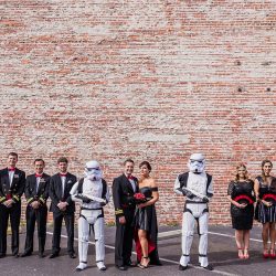 Salter Mason DragonStudio Mason257 big - This May the Fourth wedding had dancing storm troopers, original art, & a killer black dress This May the Fourth wedding had dancing storm troopers, original art, & a killer black dress