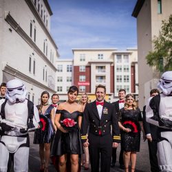 Salter Mason DragonStudio Mason271 big - This May the Fourth wedding had dancing storm troopers, original art, & a killer black dress This May the Fourth wedding had dancing storm troopers, original art, & a killer black dress