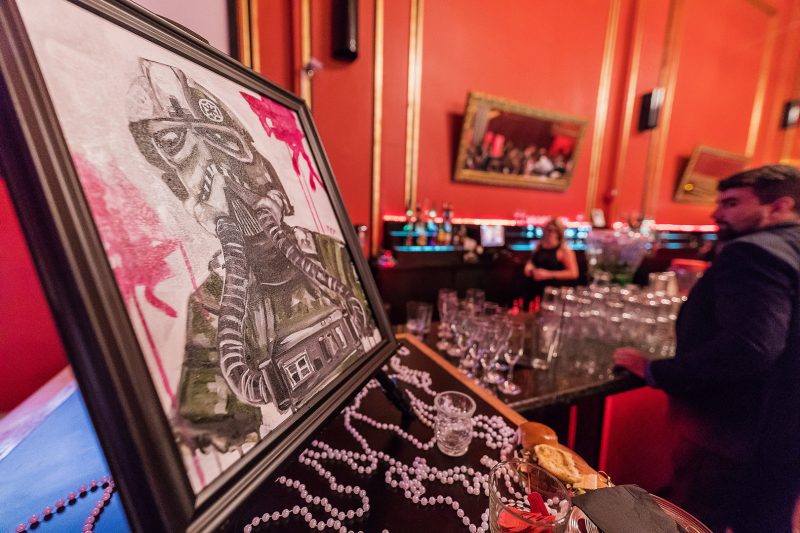 This May the Fourth wedding had dancing storm troopers, original art, & a killer black dress