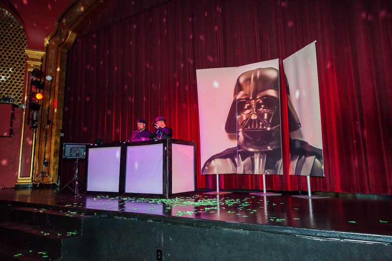 This May the Fourth wedding had dancing storm troopers, original art, & a killer black dress