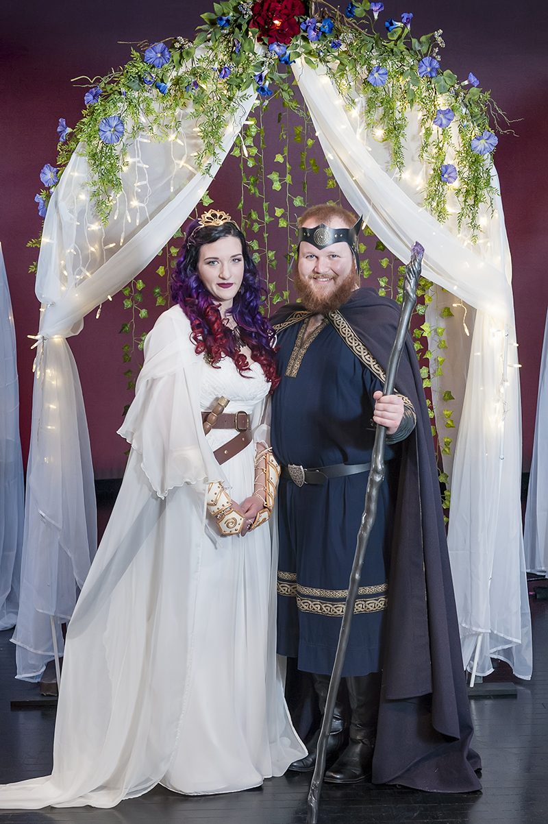 D&D, costumes, & epic music at this heavy metal wedding in Utah
