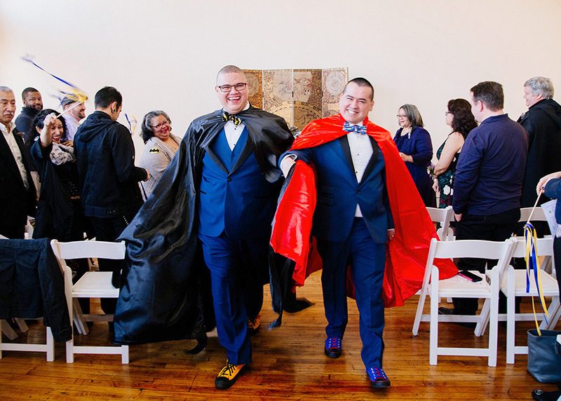 Heroes in love: a comic book themed microwedding in Chicago