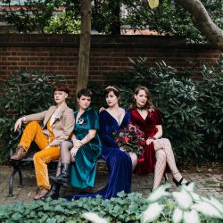 31005931487 bc0e049c5d k - Check the blue velvet wedding dress and matching blazer at this a moody goth-lite wedding Velvet, vegans, & Vincent Price: a moody goth-lite wedding