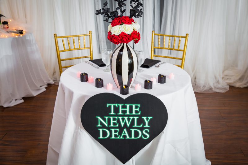 A most "strange and unusual" Beetlejuice wedding (officiated by Miss Argentina!)