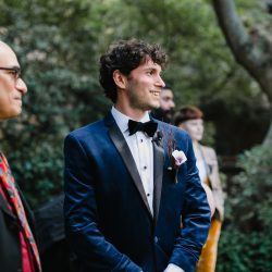 32073841438 7e2b3f9fbe k - Check the blue velvet wedding dress and matching blazer at this a moody goth-lite wedding Velvet, vegans, & Vincent Price: a moody goth-lite wedding