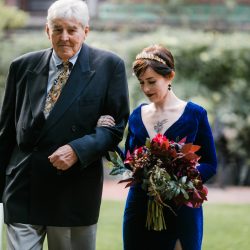 32073843468 08e0078334 k - Check the blue velvet wedding dress and matching blazer at this a moody goth-lite wedding Velvet, vegans, & Vincent Price: a moody goth-lite wedding