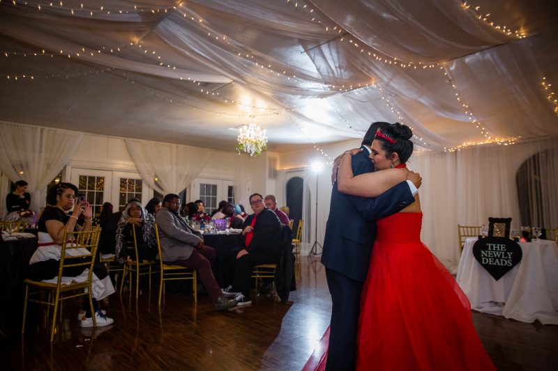 A most "strange and unusual" Beetlejuice wedding (officiated by Miss Argentina!)