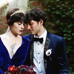 45220756774 eabc90ba87 k - Check the blue velvet wedding dress and matching blazer at this a moody goth-lite wedding Velvet, vegans, & Vincent Price: a moody goth-lite wedding