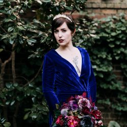 45220768654 be6b6c2bcd k - Check the blue velvet wedding dress and matching blazer at this a moody goth-lite wedding Velvet, vegans, & Vincent Price: a moody goth-lite wedding