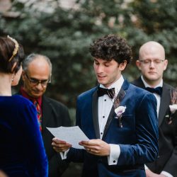 45944782831 47d5add6ab k - Check the blue velvet wedding dress and matching blazer at this a moody goth-lite wedding Velvet, vegans, & Vincent Price: a moody goth-lite wedding