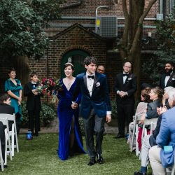 45944786651 9d97410e79 k - Check the blue velvet wedding dress and matching blazer at this a moody goth-lite wedding Velvet, vegans, & Vincent Price: a moody goth-lite wedding