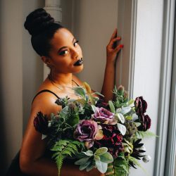 ChettaraTPhotography Halloween Wedding 3718 - Venus flytraps and forever love at this haunting inspiration wedding Venus flytraps and forever love at this goth wedding shoot