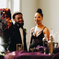 ChettaraTPhotography Halloween Wedding 3816 - Venus flytraps and forever love at this haunting inspiration wedding Venus flytraps and forever love at this goth wedding shoot