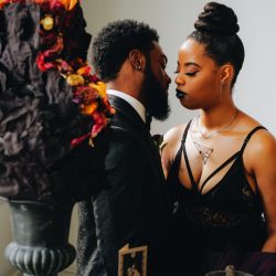 ChettaraTPhotography Halloween Wedding 3858 - Venus flytraps and forever love at this haunting inspiration wedding Venus flytraps and forever love at this goth wedding shoot