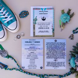 A magical blend of cultures: a Navajo Irish mountain wedding meets Star Wars