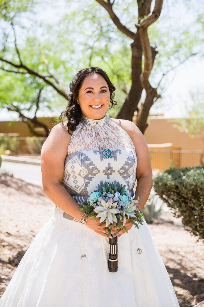 A magical blend of cultures: a Navajo Irish mountain wedding meets Star Wars 