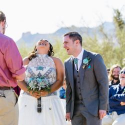 A magical blend of cultures: a Navajo Irish mountain wedding meets Star Wars