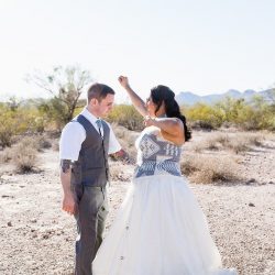 A magical blend of cultures: a Navajo Irish mountain wedding meets Star Wars