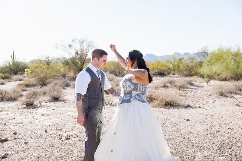 A magical blend of cultures: a Navajo Irish mountain wedding meets Star Wars 