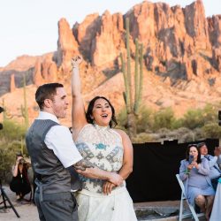 A magical blend of cultures: a Navajo Irish mountain wedding meets Star Wars