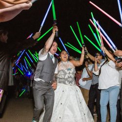 A magical blend of cultures: a Navajo Irish mountain wedding meets Star Wars