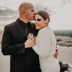 tiffany.halloween.goth .wedding.atlanta.photography 0065 - This Atlanta goth chic wedding had a headpiece to die for This Atlanta goth chic wedding had a headpiece to die for