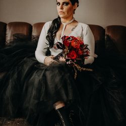 tiffany.halloween.goth .wedding.atlanta.photography 0377 - This Atlanta goth chic wedding had a headpiece to die for This Atlanta goth chic wedding had a headpiece to die for