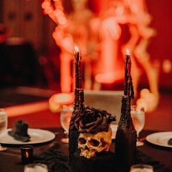 tiffany.halloween.goth .wedding.atlanta.photography 0575 - This Atlanta goth chic wedding had a headpiece to die for tiffany.halloween.goth .wedding.atlanta.photography 0575