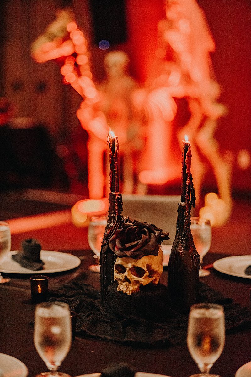This Atlanta goth chic wedding had a headpiece to die for • Offbeat Wed ...