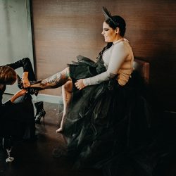 tiffany.halloween.goth .wedding.atlanta.photography 9423 - This Atlanta goth chic wedding had a headpiece to die for This Atlanta goth chic wedding had a headpiece to die for