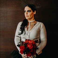 tiffany.halloween.goth .wedding.atlanta.photography 9451 - This Atlanta goth chic wedding had a headpiece to die for This Atlanta goth chic wedding had a headpiece to die for