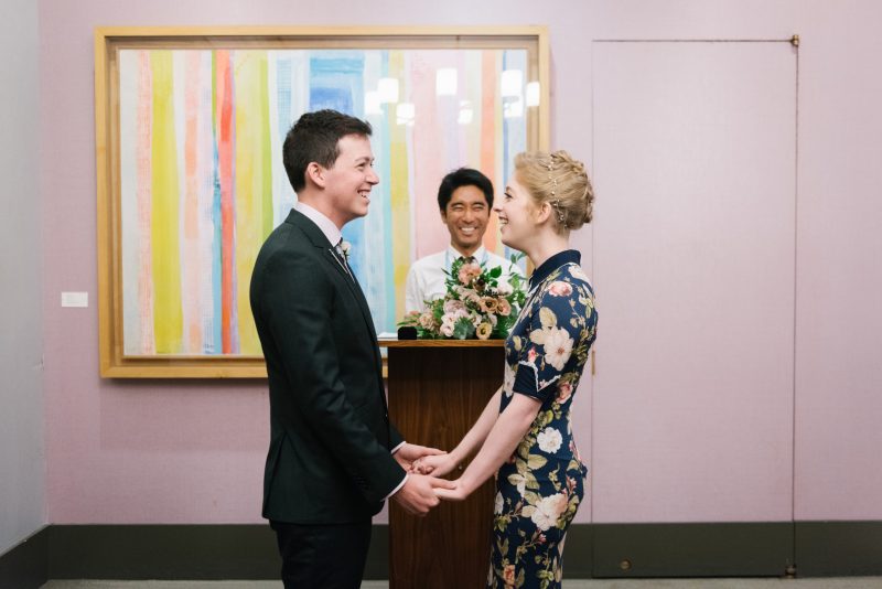 A whimsical brunch elopement in Brooklyn covered in florals