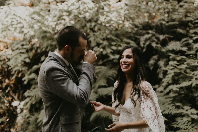 A magical handmade music fest-style wedding in the redwoods