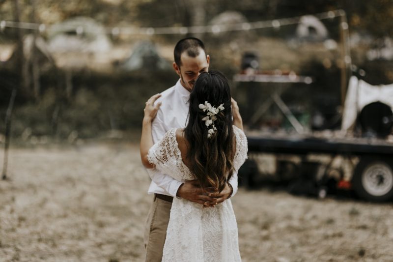 A magical handmade music fest-style wedding in the redwoods