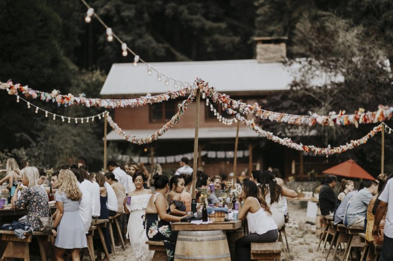 A magical handmade music fest-style wedding in the redwoods