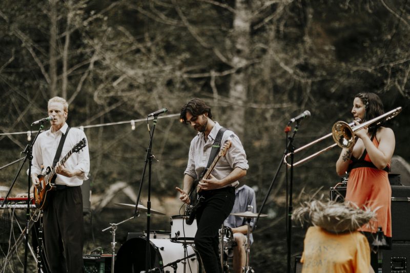 A magical handmade music fest-style wedding in the redwoods