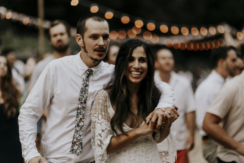 A magical handmade music fest-style wedding in the redwoods