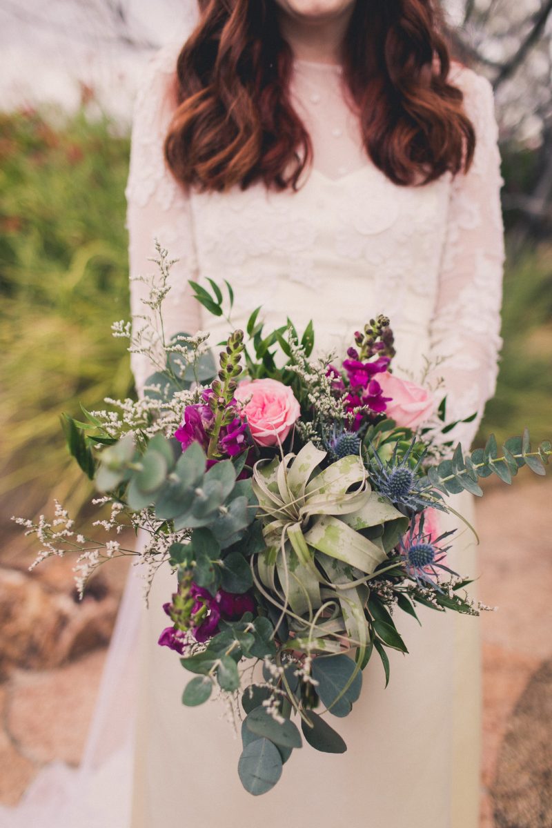 A chapel in Tuscon & playing their own reception: a fab desert New Year's Eve wedding