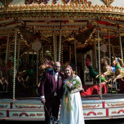 OBB 020 - This outdoor carousel wedding had rainbow decor and a doggy bridesmaid This outdoor carousel wedding had rainbow decor and a doggy bridesmaid