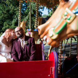 OBB 021 - This outdoor carousel wedding had rainbow decor and a doggy bridesmaid This outdoor carousel wedding had rainbow decor and a doggy bridesmaid