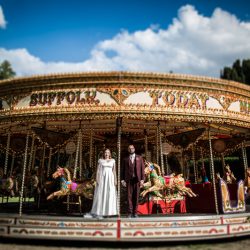 OBB 024 - This outdoor carousel wedding had rainbow decor and a doggy bridesmaid This outdoor carousel wedding had rainbow decor and a doggy bridesmaid