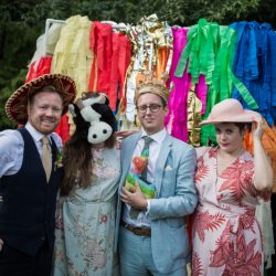 OBB 031 - This outdoor carousel wedding had rainbow decor and a doggy bridesmaid This outdoor carousel wedding had rainbow decor and a doggy bridesmaid