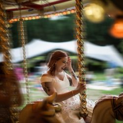 OBB 033 - This outdoor carousel wedding had rainbow decor and a doggy bridesmaid This outdoor carousel wedding had rainbow decor and a doggy bridesmaid