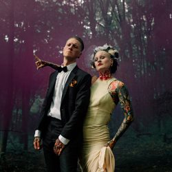 1R8A8199 Edit 2 - This creative & edgy wedding combined ultra glam with street art and ring tattoos This edgy Chicago wedding combined ultra glam with street art and ring tattoos