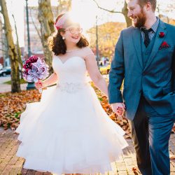 It's guitars & malt shop love at this retro diner-themed wedding
