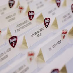 It's guitars & malt shop love at this retro diner-themed wedding