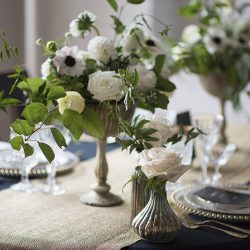 Industrial chic vibes at this vintage-inspired two-groom wedding inspiration