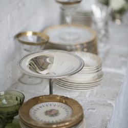 Industrial chic vibes at this vintage-inspired two-groom wedding inspiration
